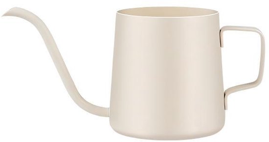 Filterkaffeemaschine Aus Edelstahl Mit Schmalem Ausguss – Geeignet Für Zuhause, Büro, Bar Und Restaurant – 250 Ml – 16 X 7,3 Cm – Cremeweiß