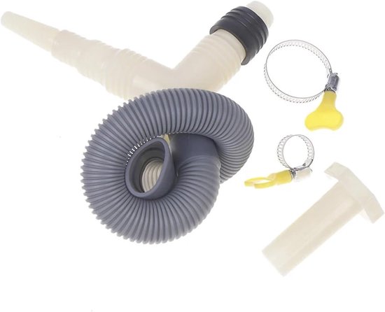 Ablaufadapter Mit T-stück Für Den Ablauf Von Waschmaschinen Und Trocknern, Inklusive Verlängerungsschlauch.