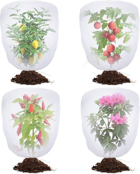 Vogelschutznetze Für Den Garten 4er Pack Gartennetze Schädlingsbekämpfung Mit Kordelzug 1 M X 82 Cm Vogelschutznetz Gartennetze Gegen Vögel Garte
