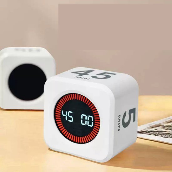Rotierender Produktivitätstimer Mit 5 25 10 Und 45 Minuten Voreinstellungen Tischwürfel Mit Schwerkraftsensor Für Adhs Stummschaltfunktion Ideal