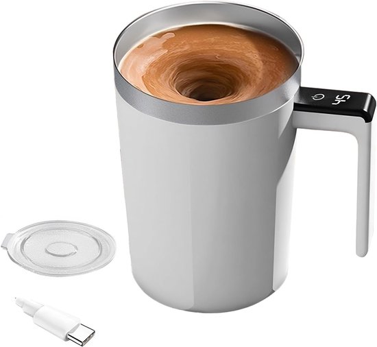 Selbstumrührender Kaffeebecher Wiederaufladbarer Selbstumrührender Becher Mit Deckel Elektrischer Magnetrührbecher Für Kaffee Milch Und Kakao 400