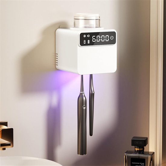 Intelligenter Elektrischer Zahnbürstenhalter Mit Heißluftreinigung Und Trocknung, Led Anzeige, Zahnbürstenhalter Für Das Badezimmer, Wandhalterun