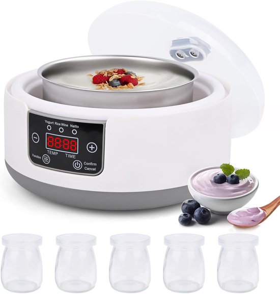 Joghurtbereiter Griechischer Joghurtbereiter Mit Innentopf Edelstahl Automatischer Joghurtbereiter Für Den Hausgebrauch Bio-joghurtbereiter Käse 220 V