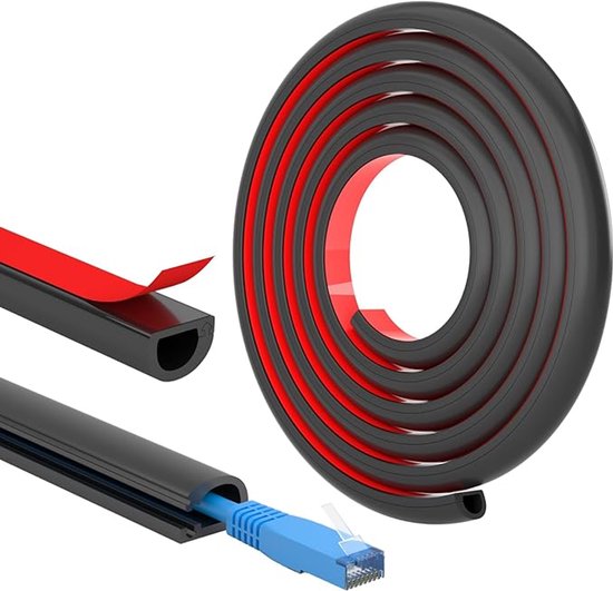 Bodenkabelrinne 300 Cm Kabelorganisator Kabelbrücke Kabelschutz Kabelmatte Selbstklebend Kabelführung Selbstschließende Kunststoff Kabelrinne Mit