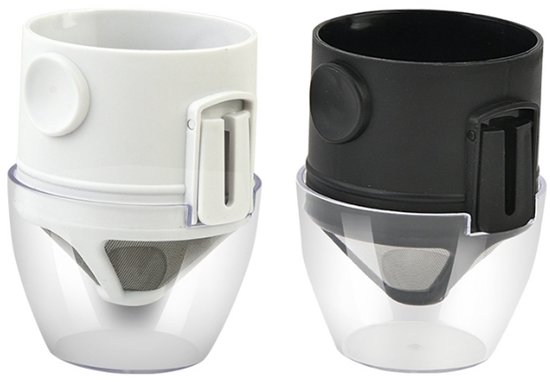 Kaffeefilterhalter Mit Becherhalter, 2er Set Kaffeefilter Kaffeefilterbecher Aus Edelstahl, Tragbar, Faltbar, Mit Griff Zum Aufhängen, Für Handbr