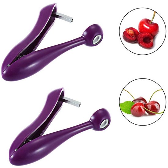 2 Teiliger Kirschentsteiner Olivenentsteiner Obstentsteiner Kirschentsteiner Obstschneider Kernentferner Sparschäler Zum Backen, Für Marmeladen,