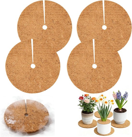 4 Kokosmatten Zum Winterschutz Von Pflanzen, Frostbeständig Und Feuchtigkeitsabweisend, Für Blumentöpfe Und Palmentöpfe