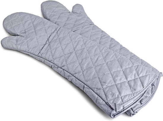 59 Cm Lange Ofenhandschuhe Aus Baumwolle, Hitzebeständig Und Lang, Küchen-/backhandschuhe Zum Schutz Beim Kochen Und Grillen, Paar
