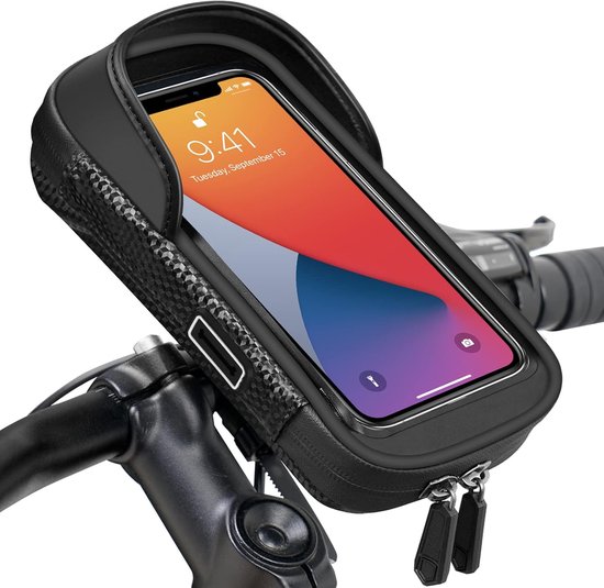 Wasserdichte Fahrrad-handyhalterung Für Lenker – Touchscreen-smartphone-halterung, 360° Drehbar, Regenschutz, Stauraum Für Handys Bis Zu 7 Zoll