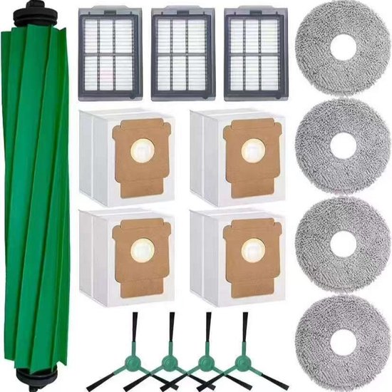 Für Irobot Roomba Plus 505/405 Combo Saugroboter: Hauptbürste, Seitenbürste, Filter, Wischtuch Und Staubbeutel (set)