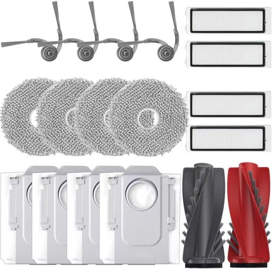 Zubehör Für Roborock Qrevo S5v Qrevo Curv Qrevo Curv S5x Qrevo Edge Qrevo Edge S5a Ersatzteilset 1 Hauptbürste 4 Hepa-filter 4 Reinigungstücher 4