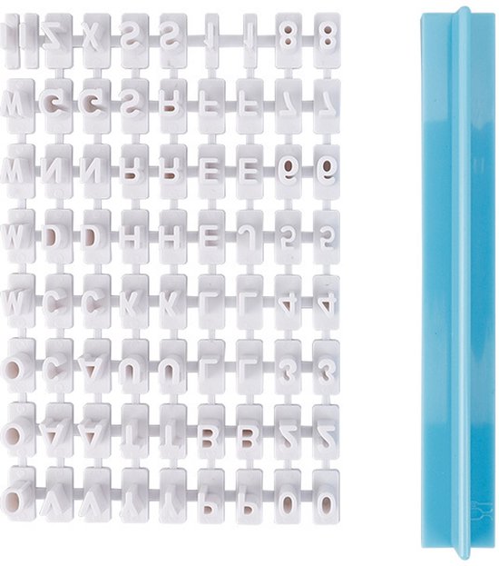 Ausstechformen, 72 Buchstabenstempel Aus Ton Für Kekse, Kuchen Und Fondant, Az, 0 8