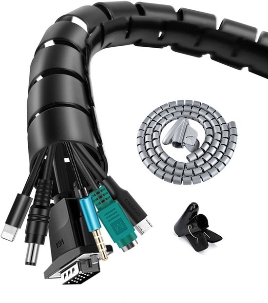 Kabelmanagementschlauch Kabelorganisator 3 Meter Kabelclips Isolierschlauch Kabelschutzschlauch Schutzschlauch Für Kabelmanagement Geteilter Kabe