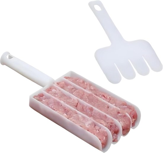 Vierfache Fleischbällchenform Fleischbällchenlöffel Mit Schneidespatel Diy-hotpot-zubereitungsset Haushaltsküchenutensilien Zum Schnellen Formen