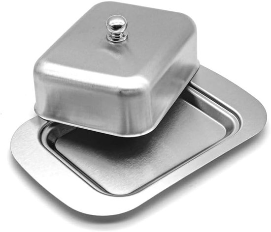 Butterregal Aus Edelstahl Mit Deckel Zur Aufbewahrung Von Butter Und Käse Küchenorganizer (1 Stück)