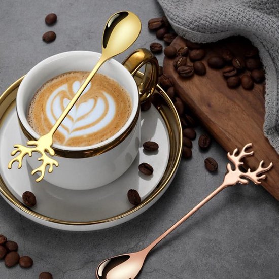 Elch Rührlöffel, Edelstahl Kaffee /zuckerlöffel, Weihnachtslöffel, Dessertlöffel, Kaffeelöffel, Elch Löffel, Edelstahl, Milchkuchen Rührlöffel, E