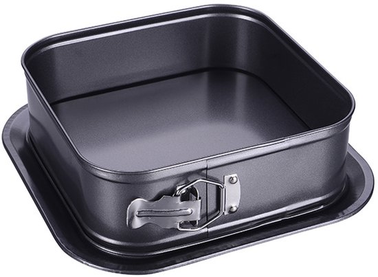 Tiefe Quadratische Backform Mit Herausnehmbarem Boden Für Kuchen Und Torten - Ideal Für Desserts, Kekse, Käsekuchen, Mousse Und Quiches - 24x28x8 Cm.