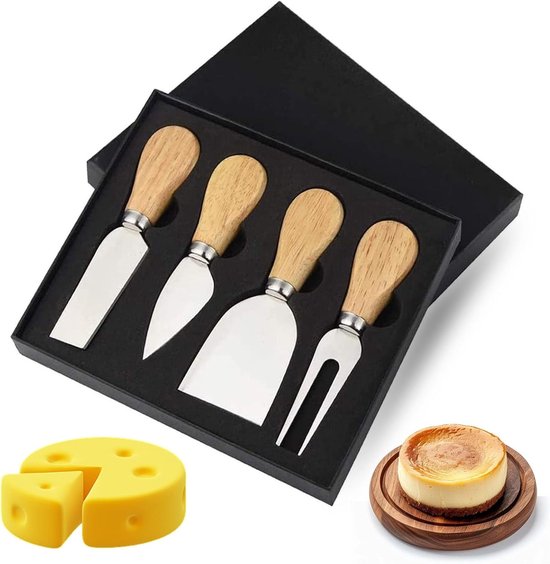 4-teiliges Käsemesser-set Mini-käsemesser Käsehobel Hochwertige Käsemesser Mit Holzgriff Küchenaccessoires Aus Edelstahl Für Käseliebhaber