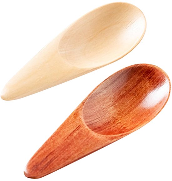 Kleine Holzlöffel (4 Stück): Kaffeelöffel Aus Holz, Dessertlöffel, Salzlöffel, Mehrzweck Teelöffel, Teelöffel, Wiederverwendbare Holzlöffel, Haus
