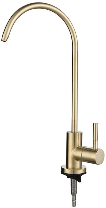 Wasserfilterhahn – Kaltwasser, Schwanenhals, Küche, Roségold/gebürstetes Gold
