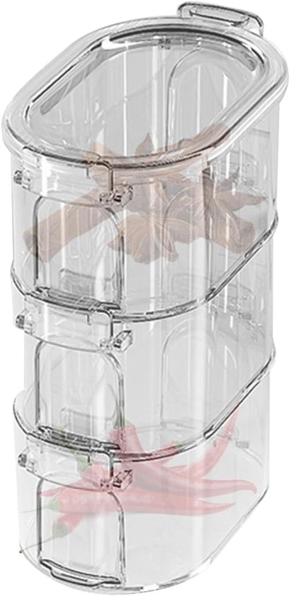 Gewürzbox Luftdichter Transparenter Organizer Salz Und Pfefferstreuer Für Badezimmer Tisch Backen Kochen Essen Gewürzbar Kaffeestation Restaurant