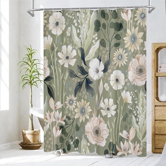 Duschvorhang – Schimmelresistenter Duschvorhang – Inkl. Ringen – Wasserdicht – Polyester