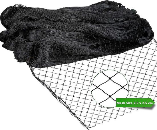 Vogelschutznetz 15 M X 15 M, Schutznetz Gegen Amseln, Zum Schutz Von Gärten, Pflanzen Und Weinreben Vor Beschädigungen (maschenweite 2,5 X 2,5 Cm