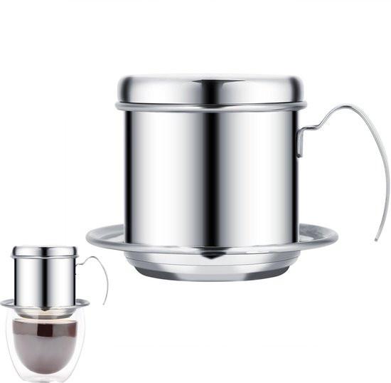 Vietnamesische Kaffeemaschine Dauerhafter Edelstahl Kaffeefilter Zum Aufbrühen Langsame Zubereitung French Press Filterkaffeemaschine Kein Stroma