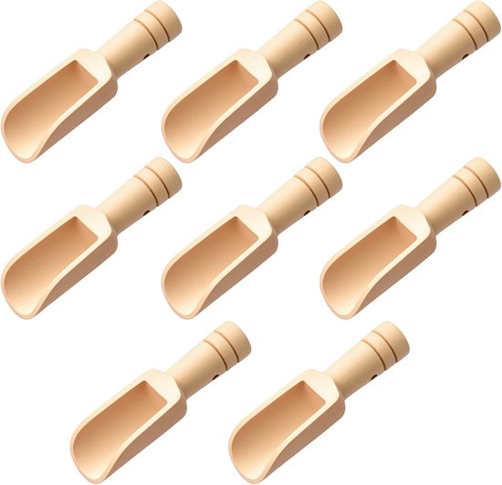 8 Kleine Holzlöffel (7,6 × 2,3 Cm) Für Kräutertee Und Salz