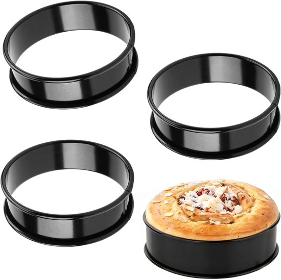 8 Stück Backringe Aus Edelstahl 430, 8 Cm Durchmesser Antihaftbeschichtete Pfannkuchenformen Für Muffins Und Pudding