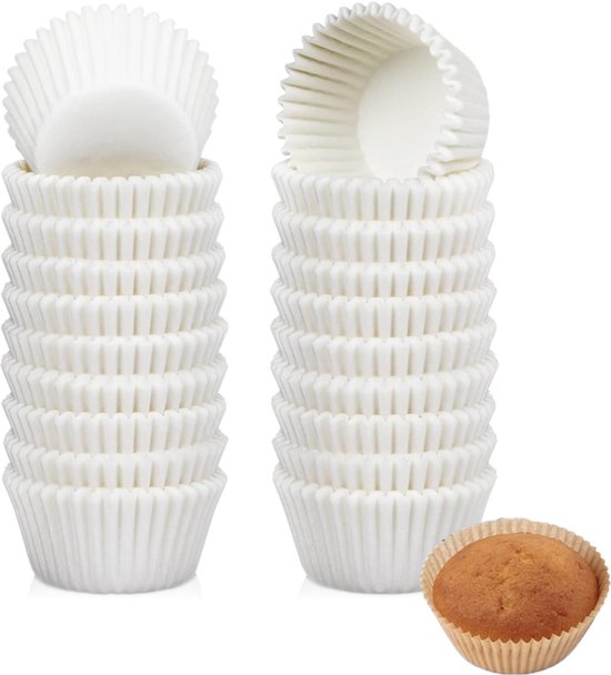 Papier Muffinförmchen 100 Stück Muffinformen Tarteformen Backpapier Hitzebeständig Fettabweisend 7 X 3 Cm Für Cupcakes, Muffins Und Nüsse Khaki
