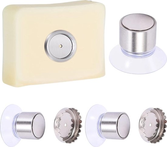 Magnetische Seifenschalen, Kein Bohren Erforderlich, Seifenspender Mit Saugnapf, Edelstahl, Geeignet Für Küche Und Bad
