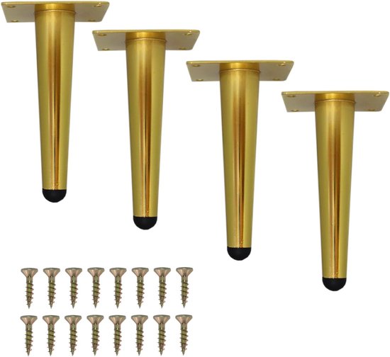 Goldene Metall Möbelbeine, Robuste, Gerade Möbelbeine, Moderne Diy Ersatzbeine Für Schränke, Sofas Und Stühle Metall Schrankbeine Konische Möbelb