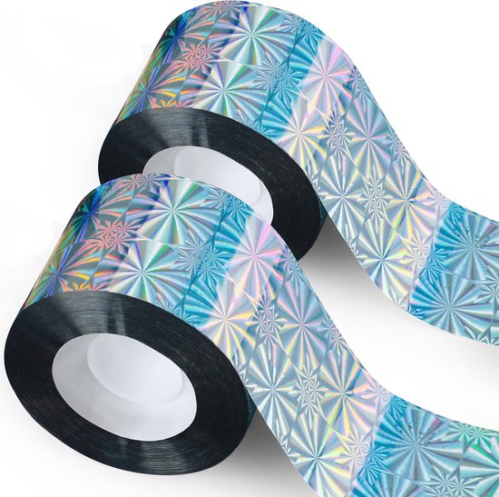 4,8 Cm Breites Vogelabwehrband 80 M (2 Rollen) Doppelseitiges Reflektierendes Band Zum Schutz Vor Vögeln Holografisches Blinkband Gegen Gänse, Ta