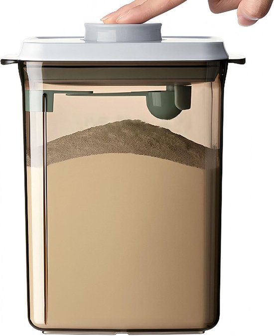 Aufbewahrungsbox Für Milchpulver 2300 Ml, Milchpulverspender Mit Löffel Zur Aufbewahrung Von Milchpulver, Hülsenfrüchten Und Mehl (teefarben, 230