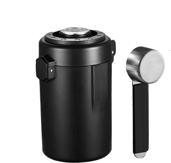 Vakuumdichter Aufbewahrungsbehälter Für Kaffee Küchenbehälter Mit Datumsanzeige Und Messlöffel Für Tee, Reis, Zucker, Mehl, Getreide Und Bohnen.