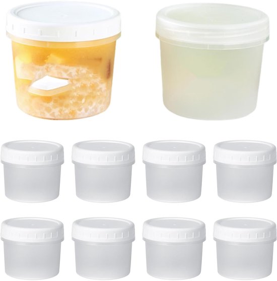 10 Aufbewahrungsbecher Kleine Lebensmittelbehälter Wiederverwendbare Deckel 148 Ml Stapelbar Für Obst, Marmelade, Soßen, Joghurt, Eiscreme, Snack