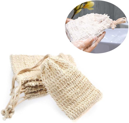 Sisal Seifenbeutel Aus Naturfasern Zum Peelen Und Trocknen Von Seife Praktisch Und Langlebig Für Die Dusche 5er Pack Wiederverwendbar Shampoo Sei