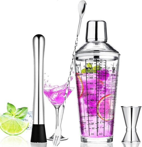 Cocktail Mix Set Bar Set Zum Zubereiten Von Getränken Für Den Heimgebrauch In Der Bar Und Auf Partys Beinhaltet Einen Weinshaker Messbecher Löffe