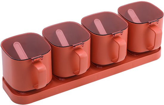 Gewürzglas Kräutergläser Kräuterflasche Kräuterbehälter Mit Deckel Und Löffel Transparente Kräuterbehälter 4 Transparente Für Kräuter Salz Und