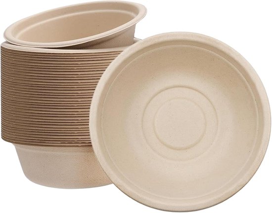 Einwegschalen Aus Braunem Bagasse 480 Ml 17 Oz Kompostierbar Umweltfreundlich Und Biologisch Abbaubar 50 Stück Ideal Für Partys Desserts Suppen