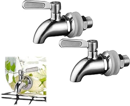 2 Stück 12 Mm Getränkezapfhahn Edelstahl Ersatzhahn Für Getränkezapfanlagen Zapfhahn Für Bierfass Weinzapfhahn Für Fassgärung, Wein, Bier, Saft,
