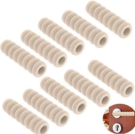 Türknaufschoner 10er Pack Schutzgriffe Weicher Schaumstoff Kindersichere Türknaufschoner Stoß Und Bruchfest 13,5 × 3,5 × 3,5 Cm