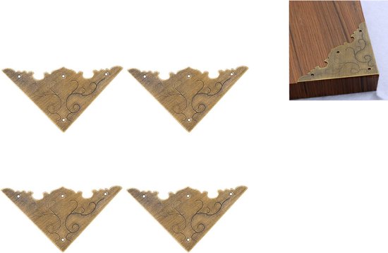 Antikes Eckenschutz Set Für Möbel Messingverzierung Schmuckschrank Aus Holz Rundumschutz Eckenschutz Aus Metall 4 Teilig Eckenschutz Für Bücher