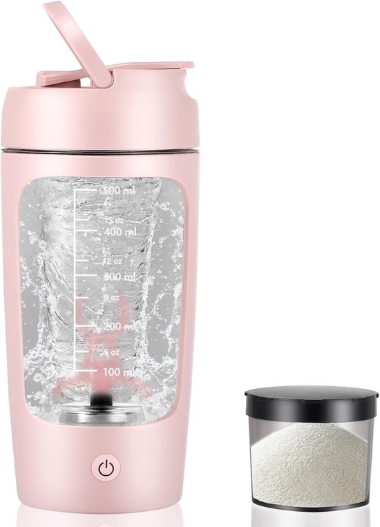 Automatischer Rührer, 650 Ml Kaffee-/milchshake-maschine, Usb-aufladbar, Mit Integriertem Pulverbehälter, Geeignet Für Sport Und Fitness (rosa)