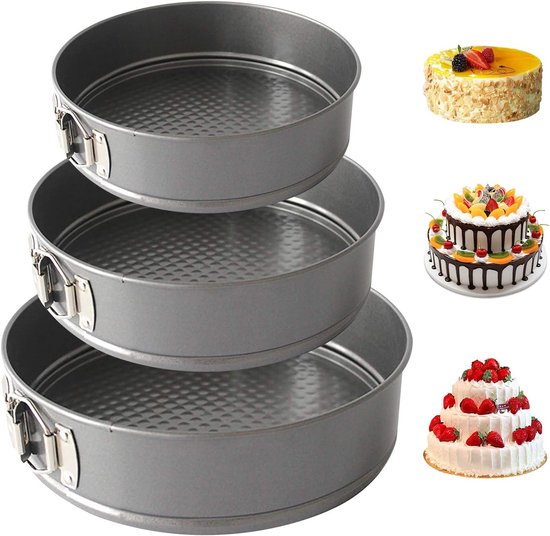 3 Teiliges Rundes Edelstahl Backform Set Backformen Springform Kuchenform Springform Backformen Zum Backen Von Kuchen, Torten Und Quiches Kuchenf