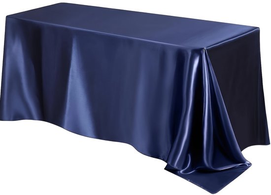 Satintischdecke Für Den Garten, Für Frühling, Esszimmer, Partys, Hochzeiten Oder Einfach Zu Hause, In Der Küche Oder Im Wohnzimmer, Königsblau, 1