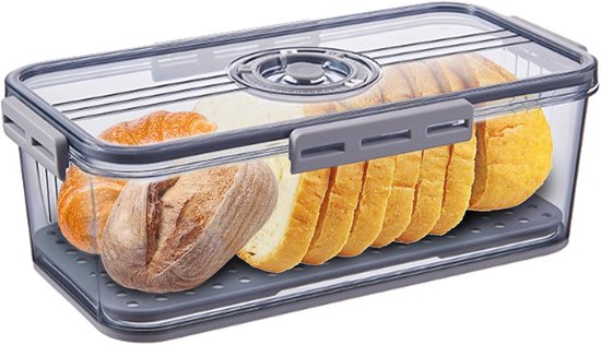 Lunchbox Mit Deckel Und Vakuumventil, Luftdichte Lunchbox Mit Zeiterfassung Für Die Küchentheke, Kunststoffbehälter Zur Aufbewahrung Im Kühlschra