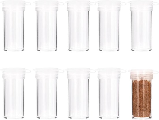 10er Pack Mini Salzstreuer 6 G Mini Gewürzstreuer Mit Deckel Mini Salzstreuer Aus Ps Kunststoff Für Die Lunchbox Kleiner Salzstreuer Für Unterweg
