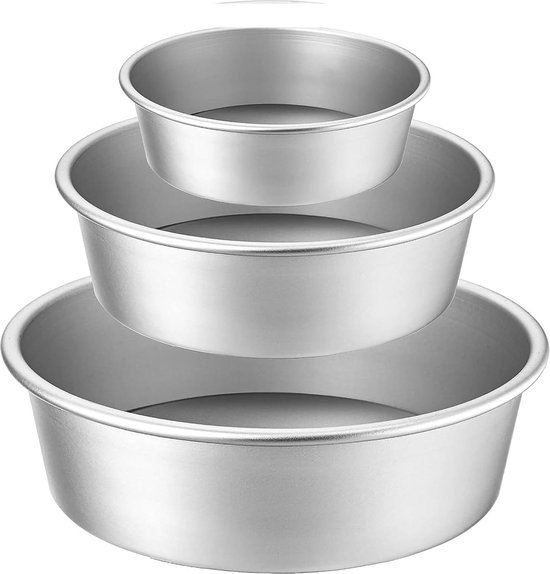 Kuchenform-set (4, 6, 8 Zoll) – Antihaftbeschichtete Runde Aluminium-backformen Für Mini-kuchen, Pizza Und Käsekuchen